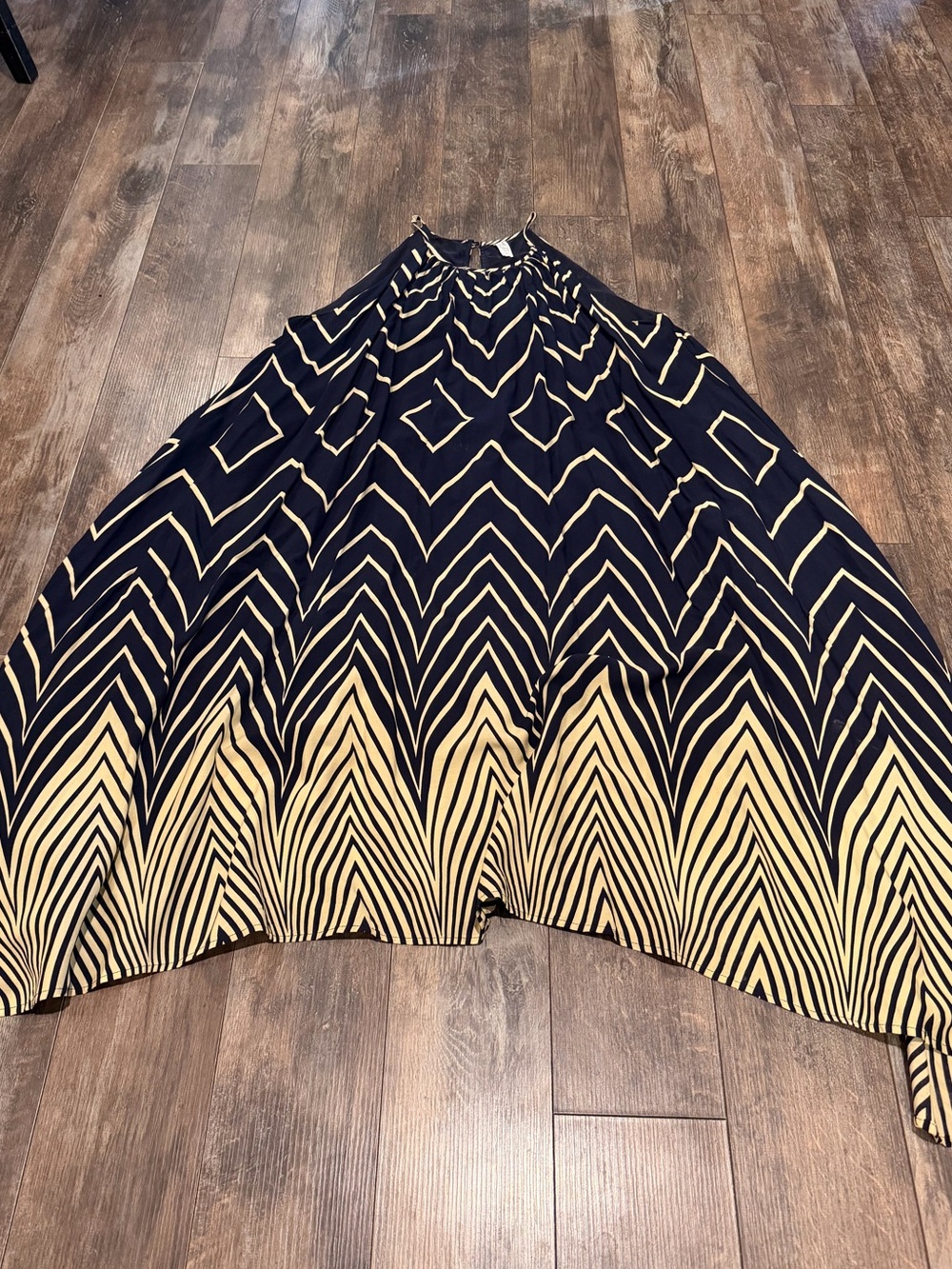 🪻Love Navy and Cream Chevron Circle Skirt